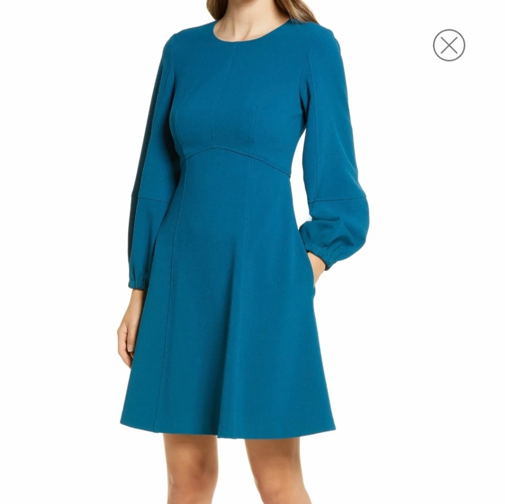 Eliza J Long Sleeve A-Line Dress